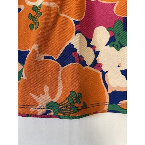 TALBOTS Tropical Floral Pull On Stretch Skirt - Orange, Pink, Blue, Green - XLp - Picture 3 of 7